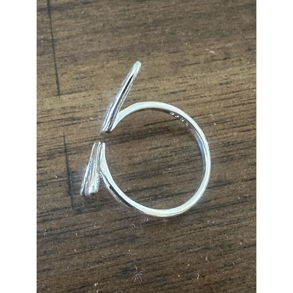 925 Sterling Silver Open Adjustable Butterfly Ring - image 2